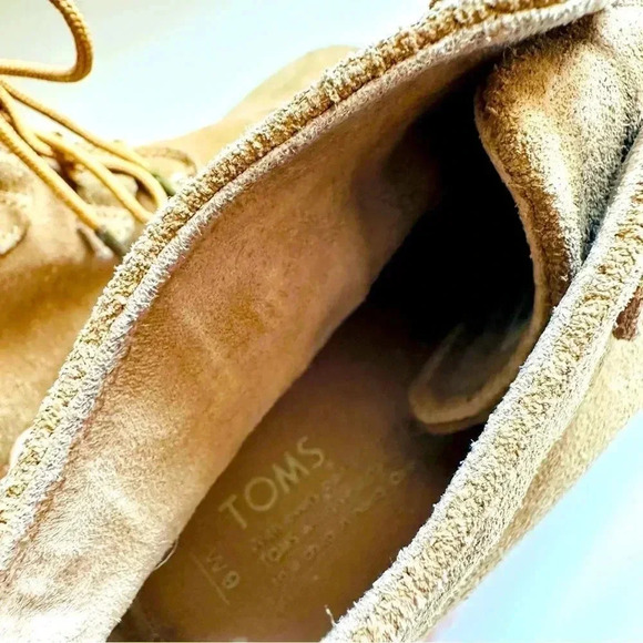Toms Suede Kala Desert Wedged Laced Up Booties - Picture 8 of 9